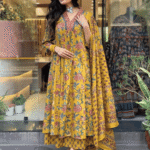 Women’s Mustard Yellow Floral Printed Kurta Set