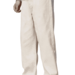 Men’s Cream Relaxed Fit Casual Trousers